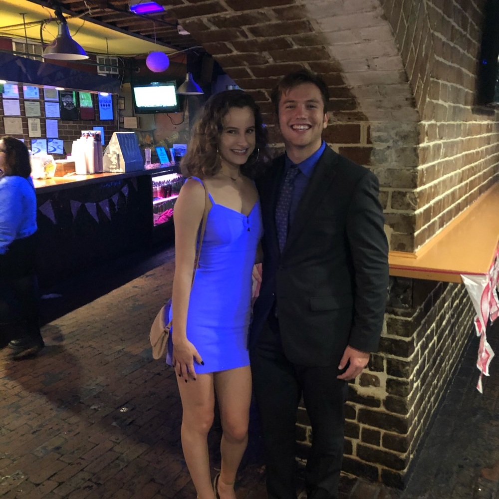 Purple semi-formal dress